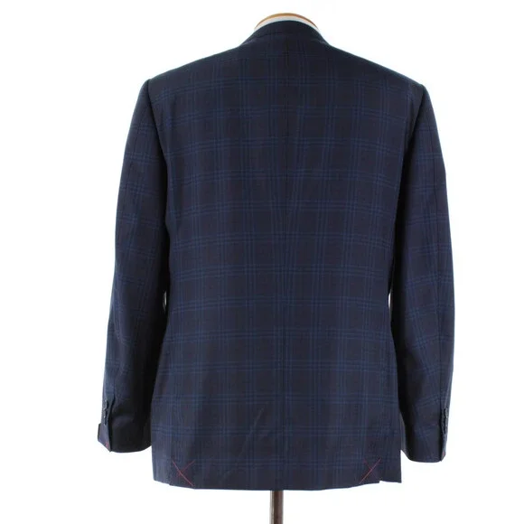 Cardinal of Canada NWT Wool Sport Coat Size 44R US In Blues Plaid